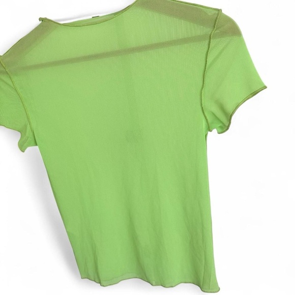 Aloe Aloe Swim Lime Green Mesh Baby Tee Top Small - Picture 4 of 7